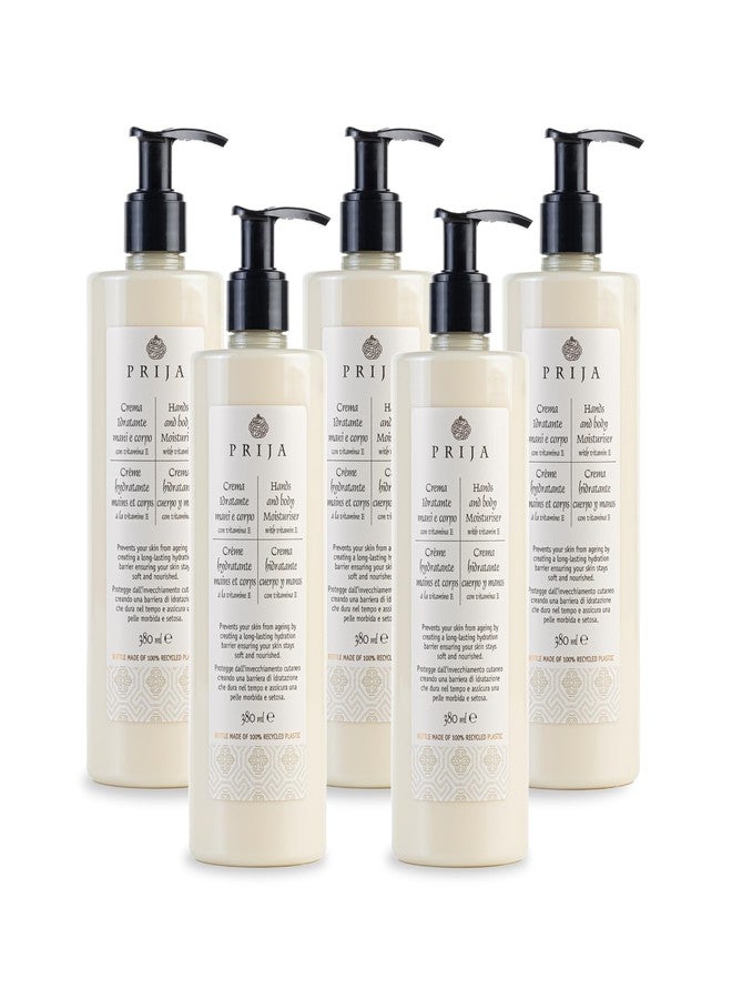Prija Hands and Body Moisturizer Hydrates and Protects the Skin with Vitamin E, Helps Protect Skin from Ageing by Creating Long Lasting Hidration 5 x 12.85 Fl. Oz - Image 1